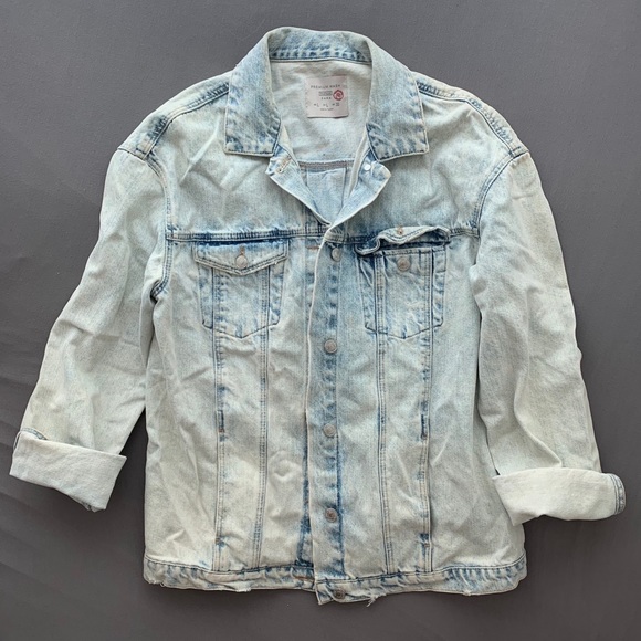 zara light blue denim jacket